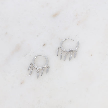 Oda Creole earrings - diamond-shaped tassels