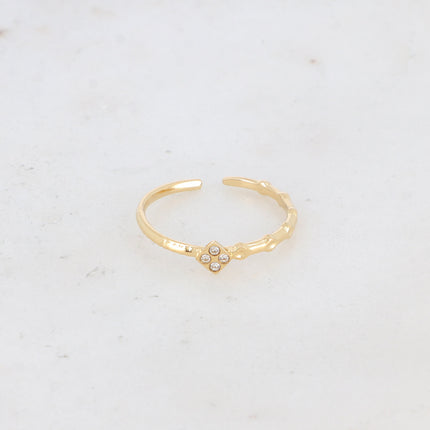 Bague Zayne - fine, losange et oxydes de zirconium
