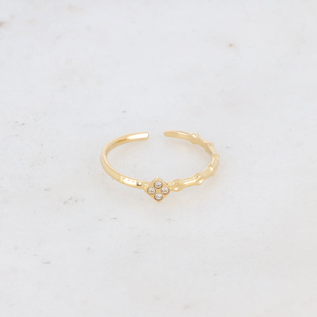 Bague Zayne - fine, losange et oxydes de zirconium