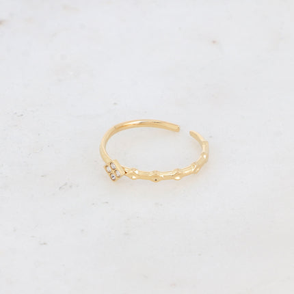 Bague Zayne - fine, losange et oxydes de zirconium