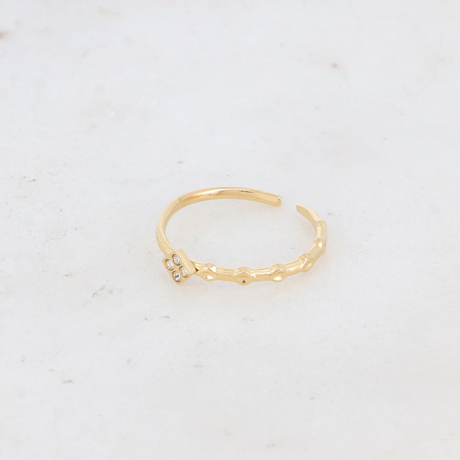 Bague Zayne - fine, losange et oxydes de zirconium