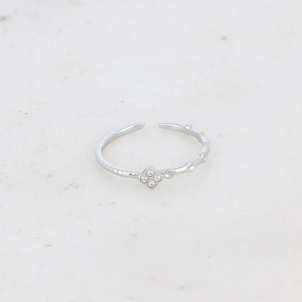 Bague Zayne - fine, losange et oxydes de zirconium