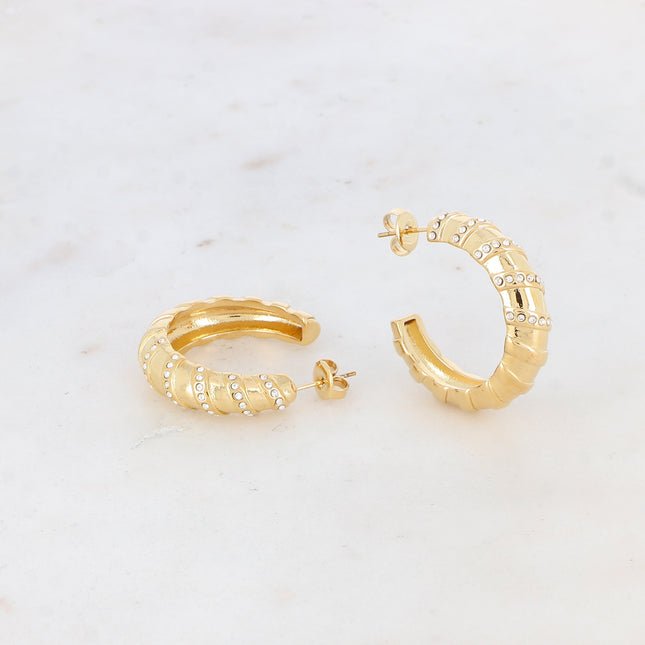 Ysalis Creole earrings - zirconium oxides