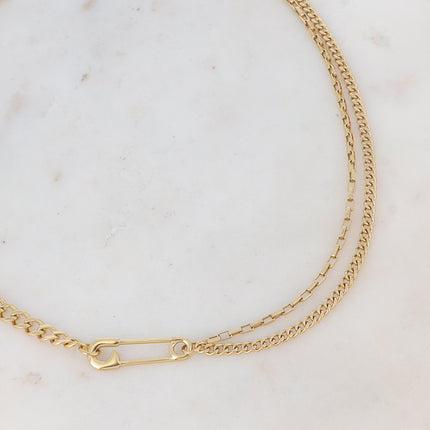 Collier Joshua - UNISEX - épingle et mailles