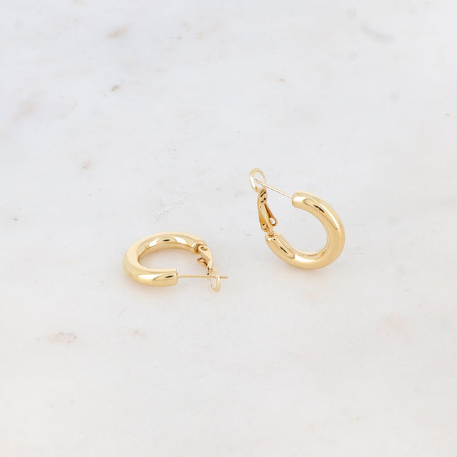 Mini Loa hoop earrings, size S - 2 cm