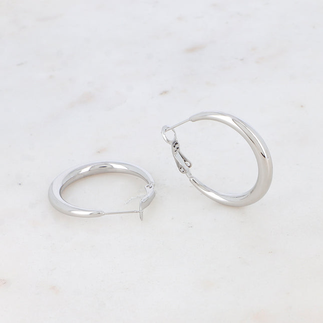 Creole earrings - classic 3 cm