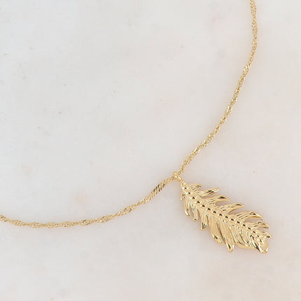 Collier Rym - plume gravée