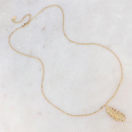 Collier Rym - plume gravée