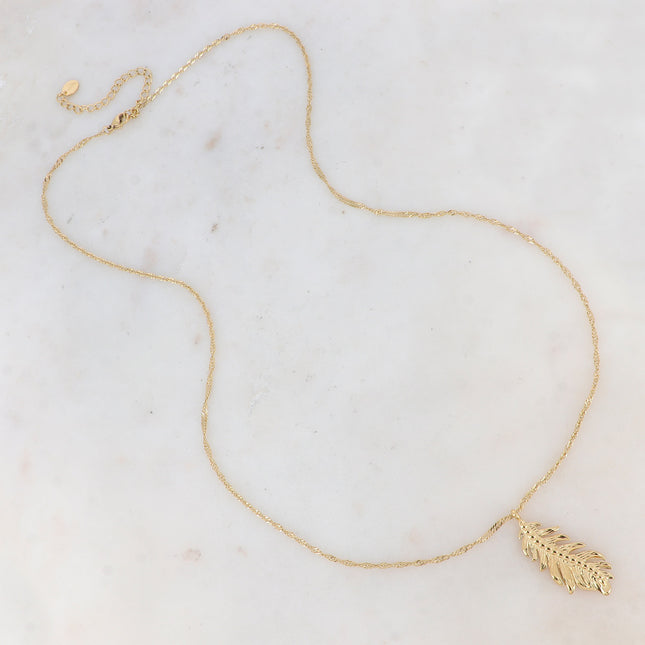 Collier Rym - plume gravée