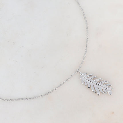 Collier Rym - plume gravée