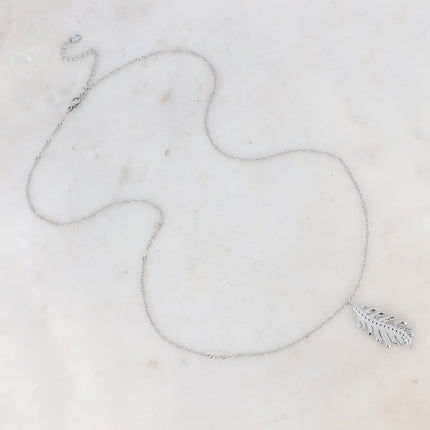 Collier Rym - plume gravée