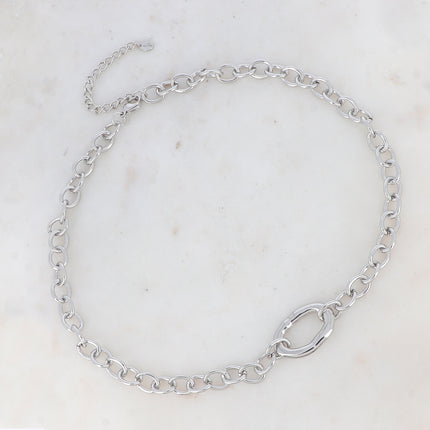 Necklace - oval rings, smooth, grooved