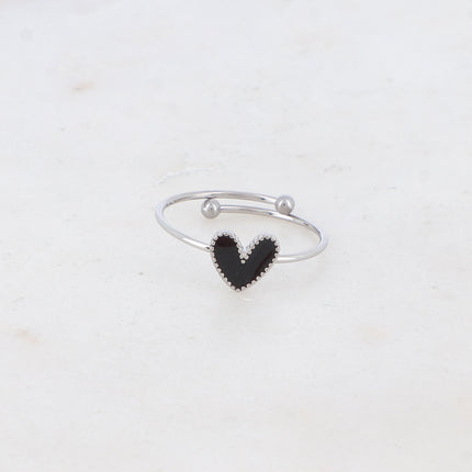 Bague Yesenia - coeur émaillé