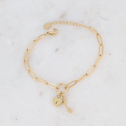 Bracelet Rosia - cadenas coeur et clef