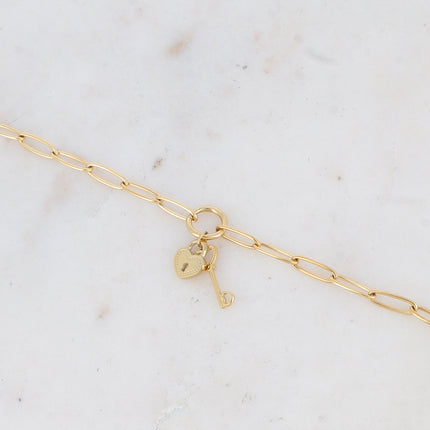 Bracelet Rosia - cadenas coeur et clef