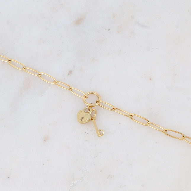 Bracelet Rosia - cadenas coeur et clef