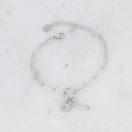 Bracelet Rosia - cadenas coeur et clef