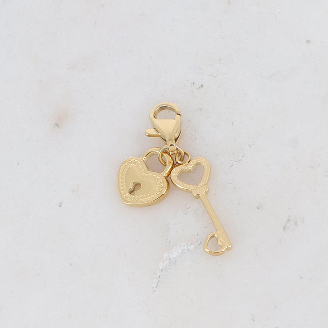 Charm Rosia - cadenas coeur et clef