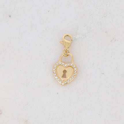 Charm Amalia - heart and cubic zirconia