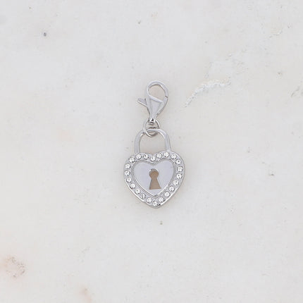 Charm Amalia - heart and cubic zirconia