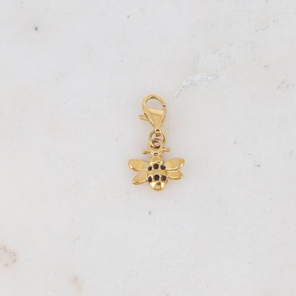 Charm Bianca - abeille et oxydes de zirconium