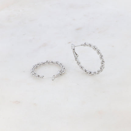 Créoles - maille doublée 3 cm