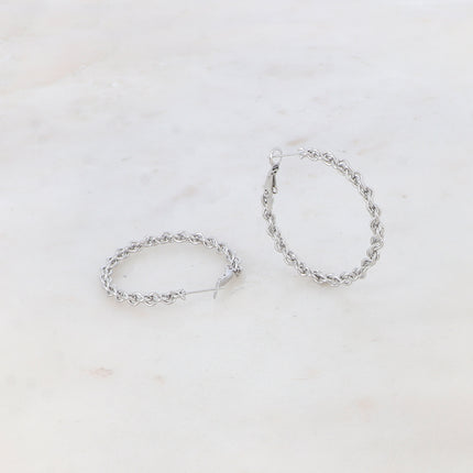 Créoles - maille doublée 4 cm
