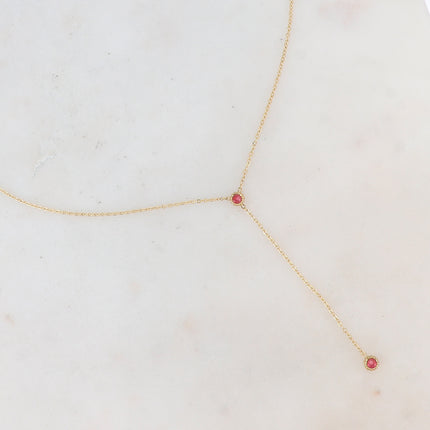 Collier Yara en Y - 2 oxydes de zirconium
