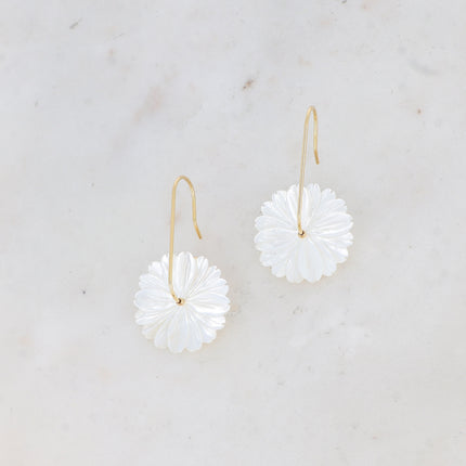 Boucles Souad - fleur nacrée