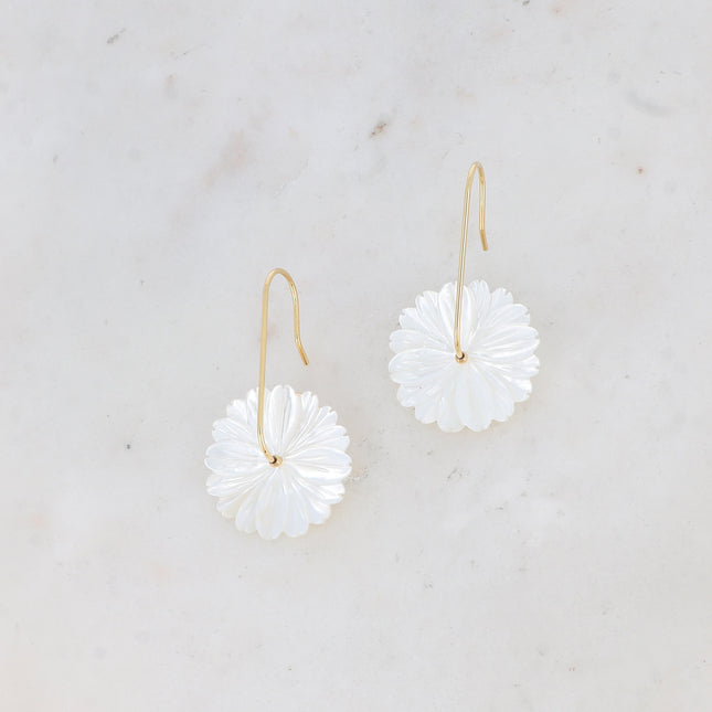 Boucles Souad - fleur nacrée