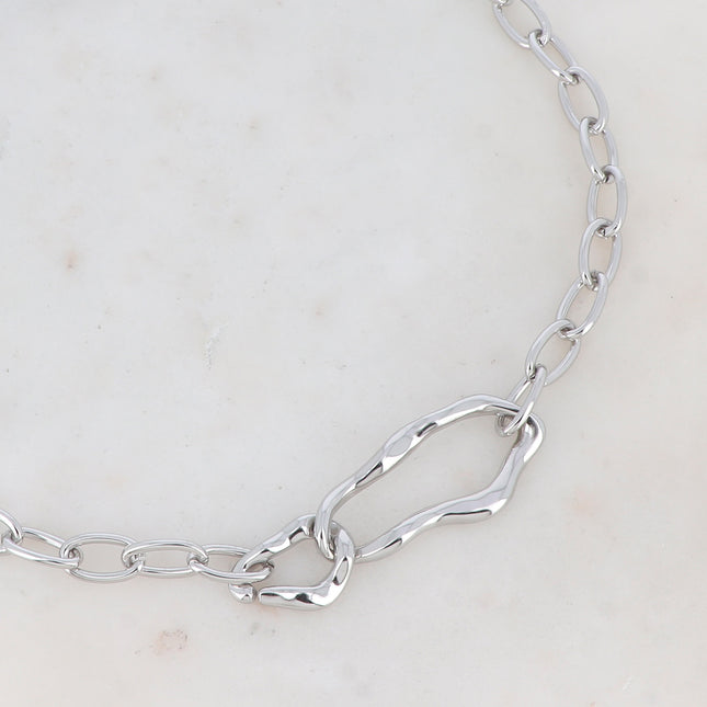 Yseult Necklace - 2 wavy rings