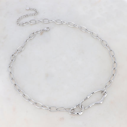 Collier Yseult - 2 anneaux ondulés