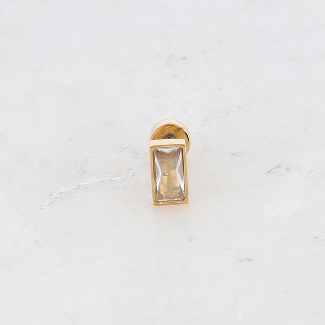 Piercing - oxyde de zirconium rectangulaire
