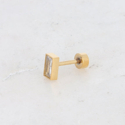 Piercing - oxyde de zirconium rectangulaire