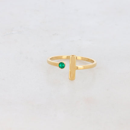 Bague - barre et cristal