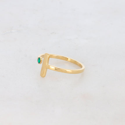 Bague - barre et cristal