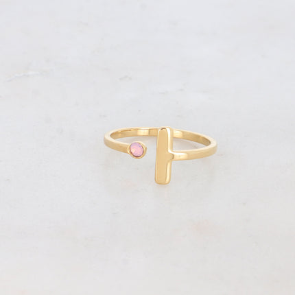 Bague - barre et cristal