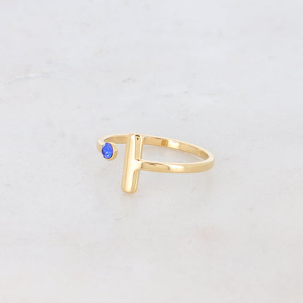 Bague - barre et cristal