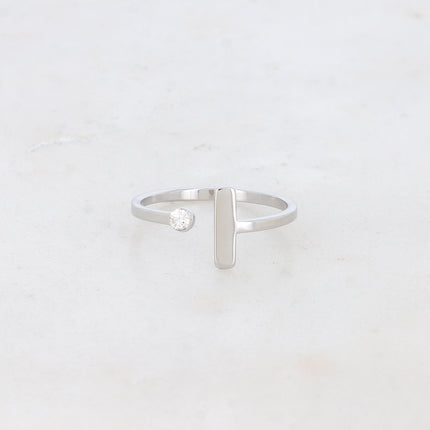 Bague - barre et cristal