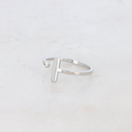Bague - barre et cristal
