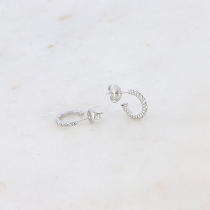 Mini Orélia hoop earrings - twisted 12 mm