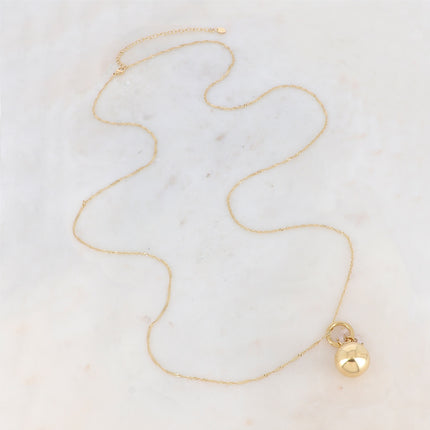 Necklace with pregnancy bola - natural stones - With bola box