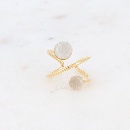 Bague Calista - pierres naturelles rondes