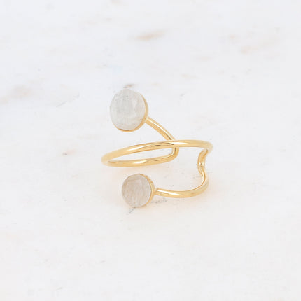 Bague Calista - pierres naturelles rondes