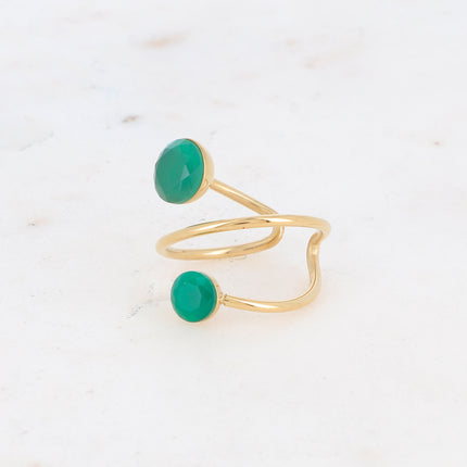 Bague Calista - pierres naturelles rondes