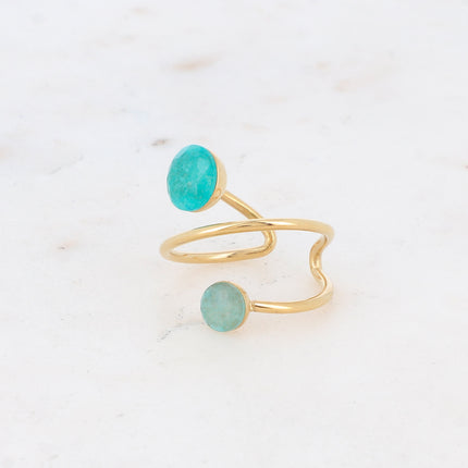 Bague Calista - pierres naturelles rondes