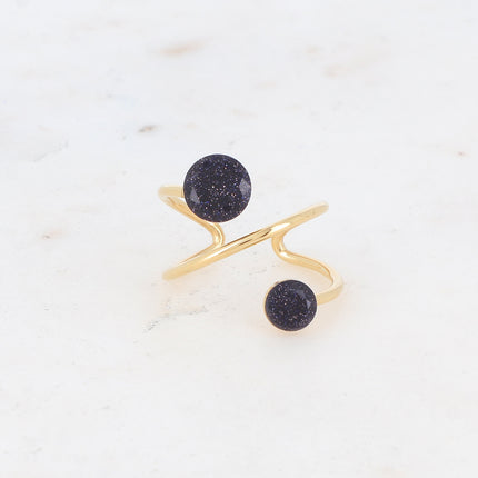 Bague Calista - pierres naturelles rondes