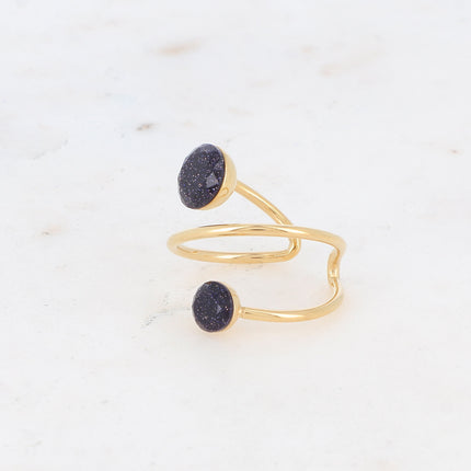 Bague Calista - pierres naturelles rondes