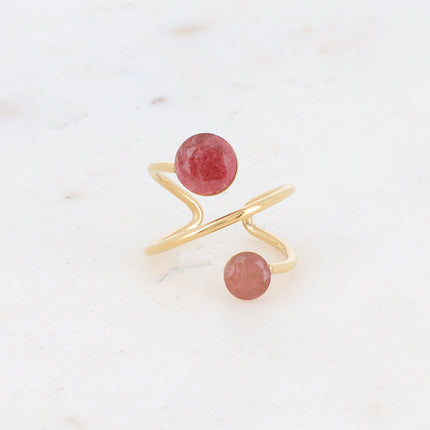 Bague Calista - pierres naturelles rondes