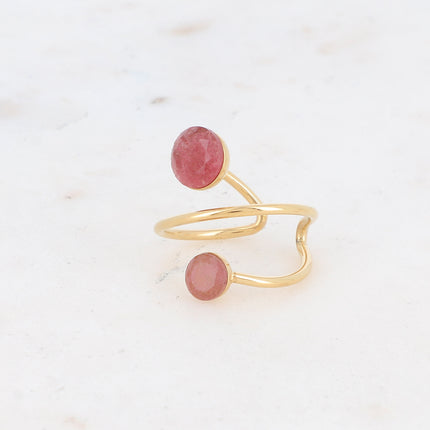 Bague Calista - pierres naturelles rondes